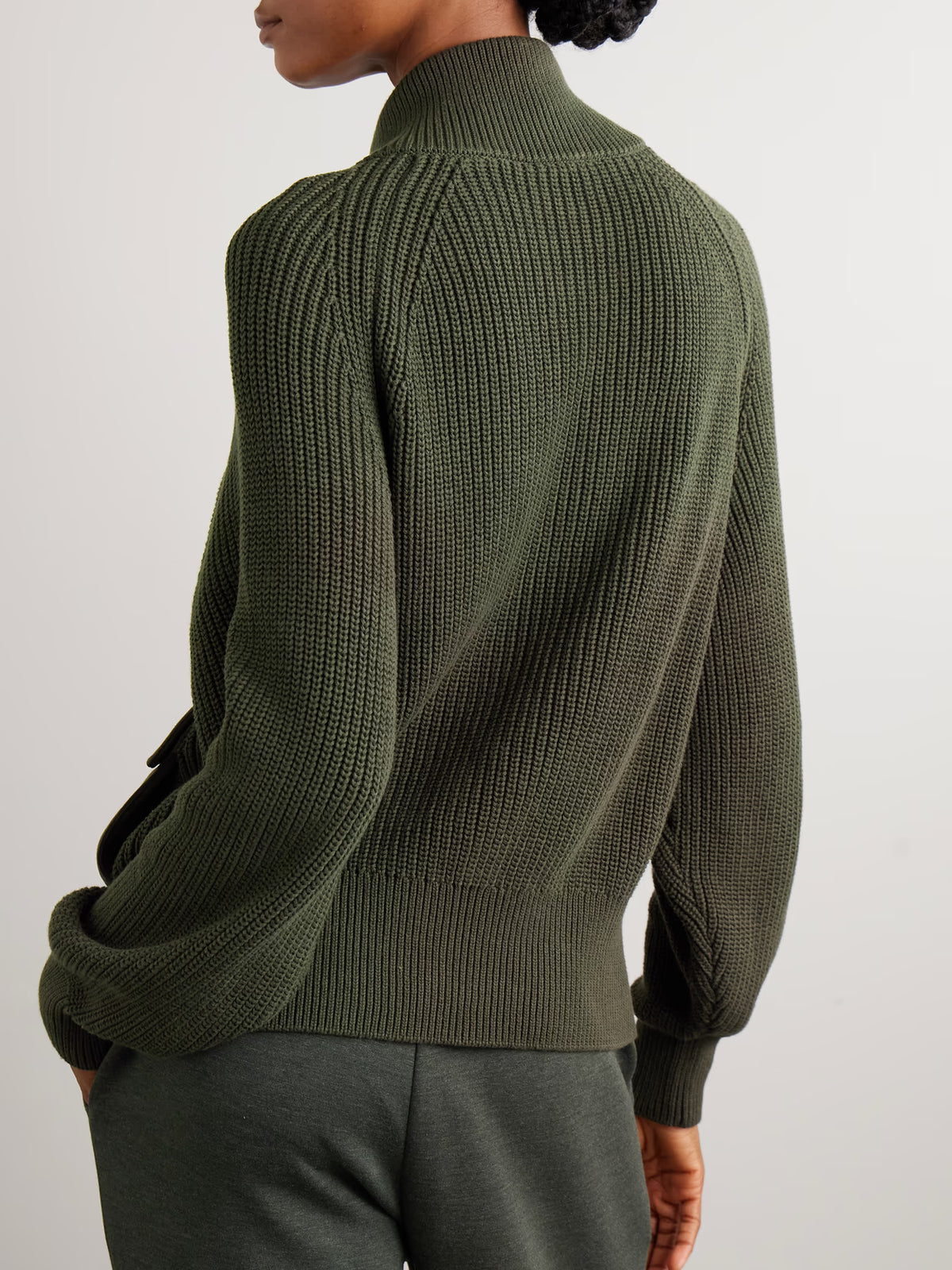 Varley - Tessa Doublesoft-trimmed Ribbed Cotton Cardigan - Green