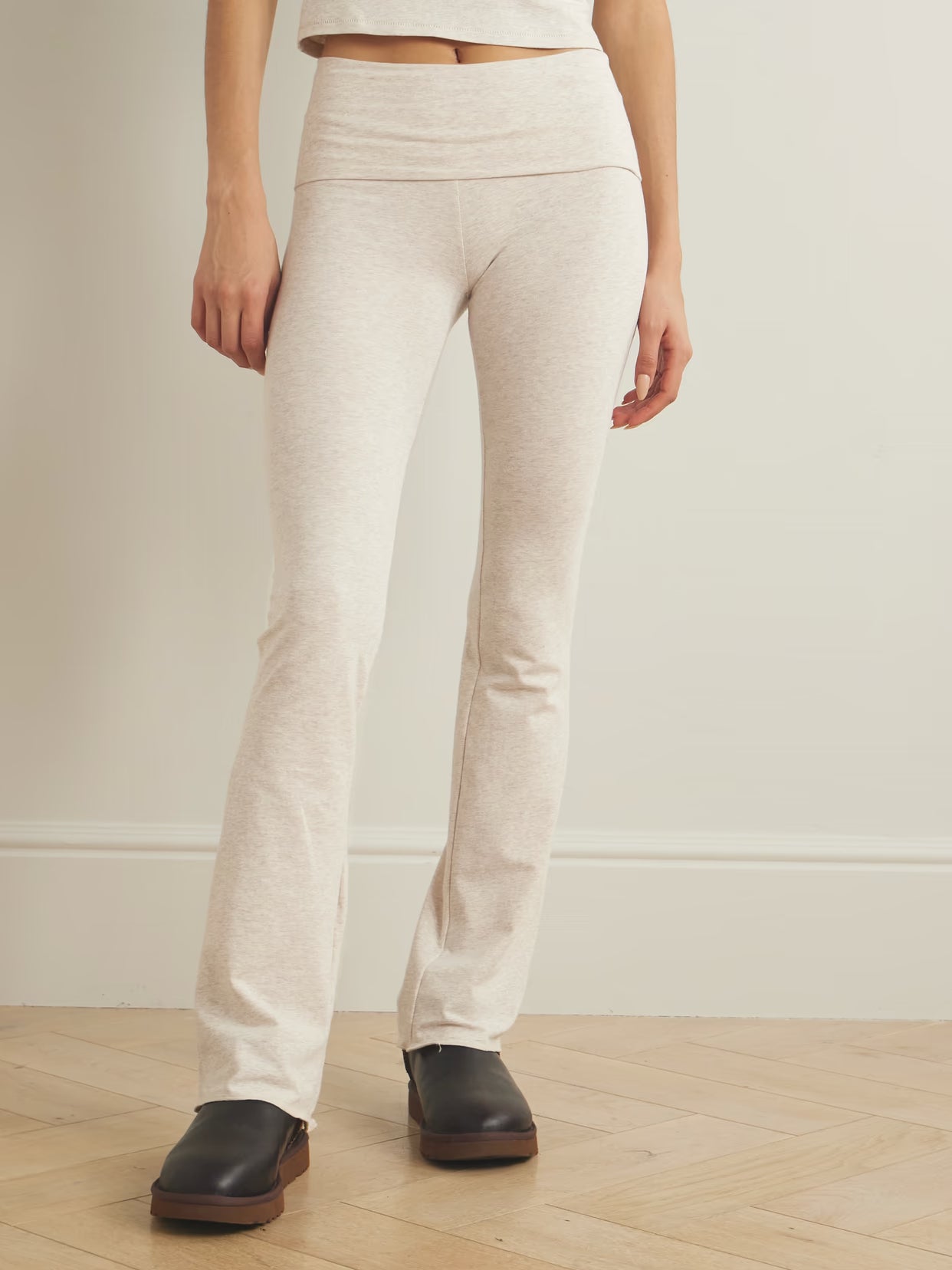 SKIMS - Stretch-cotton Jersey Foldover Pants - Neutral