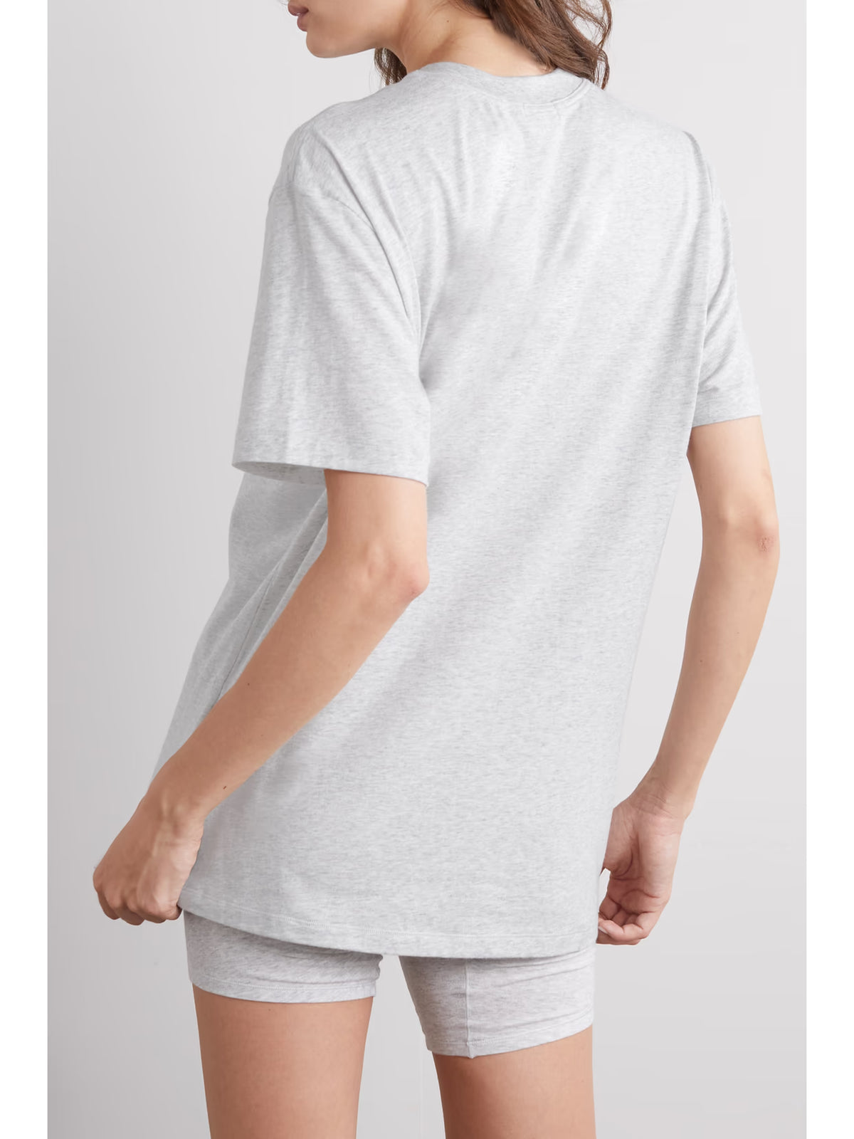SKIMS - Boyfriend Stretch-jersey T-shirt - Light Heather Grey