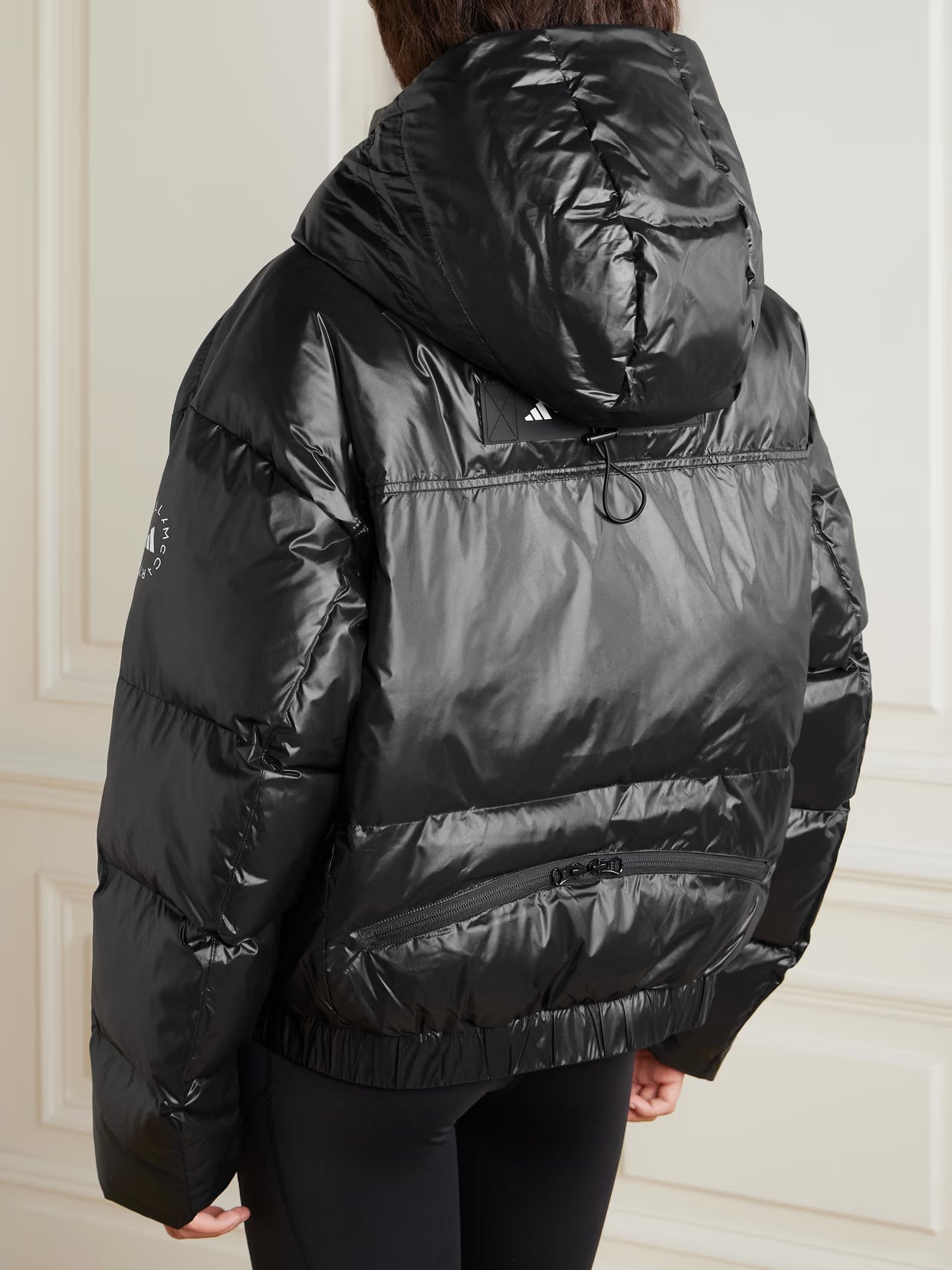 adidas by Stella McCartney - Hooded Padded Quilted Recycled Shell Jacket - Black