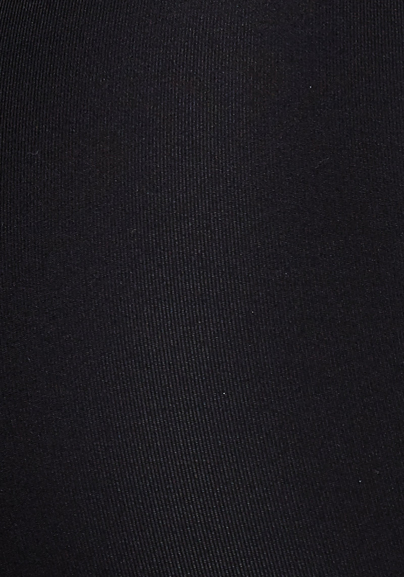 fasheon Black-White Double Side Stripe Cropped Leggings