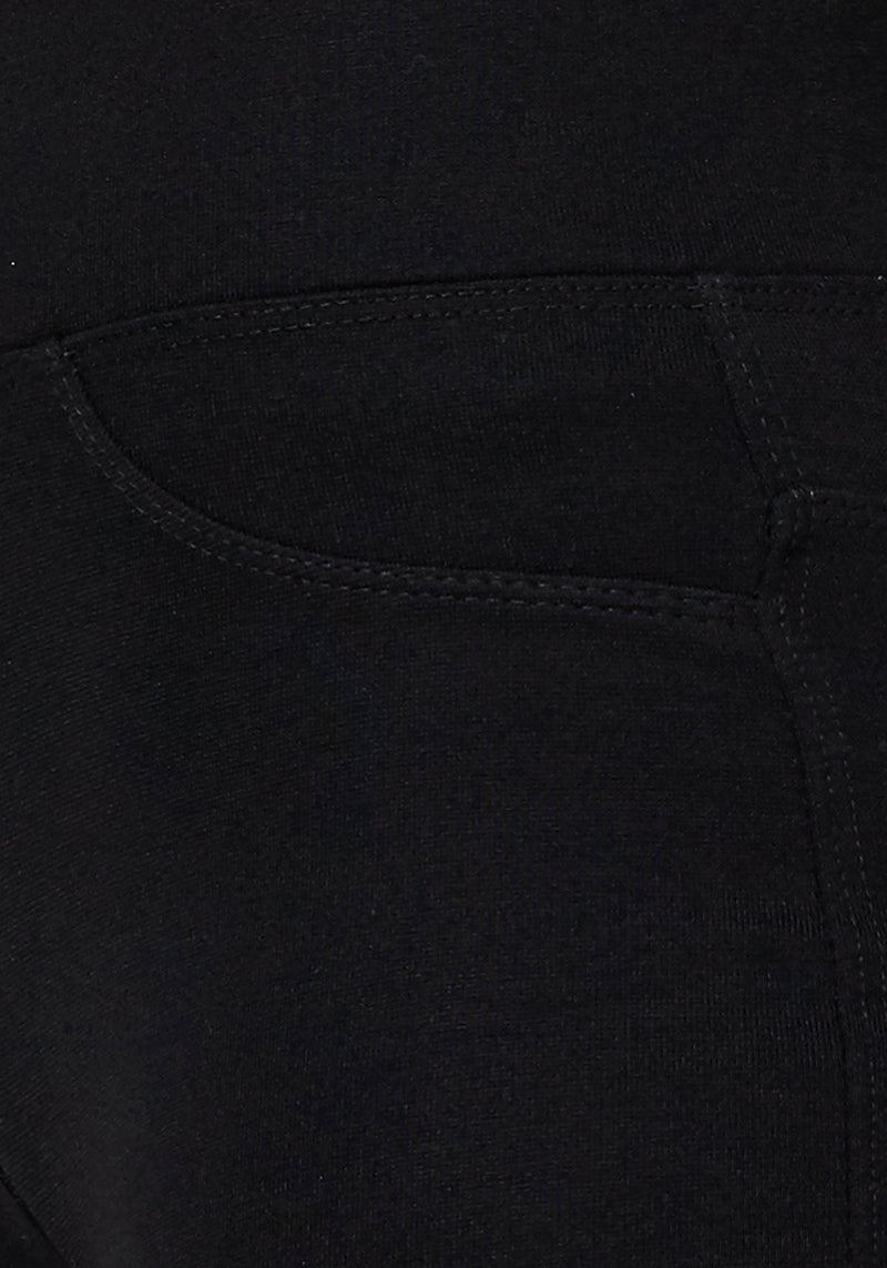 Detail of Black Back Pocket High Waisted Leggings